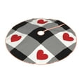 thumbnail image 2 of Bingfone Christmas Tree Skirt Mat Christmas Decoration Interior 30"-Heart Black Buffalo Plaid Gingham, 2 of 8