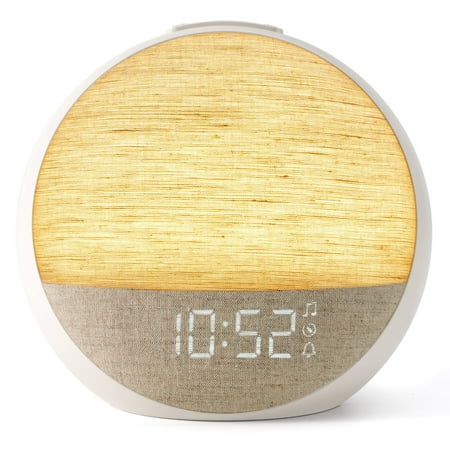 Sunrise Alarm Clock Wake Up Sunlight with Sound Machine & Dimmable Night Light for Bedrooms Clock