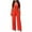 Orange, variant on Kaemgyyd Jumpsuits for Women Fall Fashion V Neck Sleeveless Wide Leg Long Pants Rompers Fashion Work One-Piece Outfit