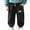 Black, variant on Boys' Baggy Sweatpants Letter Patched Wide Leg Pants Elastic Waist Long Trousers Joggers Trendy Baby Back to School Clothes