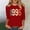 Red, variant on HOMBOM 3/4 Sleeve T-Shirts for Women Graphic Tees Summer Crew Neck Blue Graphic Retro 1996 Print Ladies Tops Lightweight