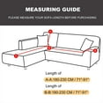 thumbnail image 6 of LA MEACK Sofa Slipcover for L-Shaped Sectional Couch Covers 2-Piece Sofa Cover Furniture Protector Stretch Couch Slipcover with 2 pcs Pillow Covers(Black), 6 of 8