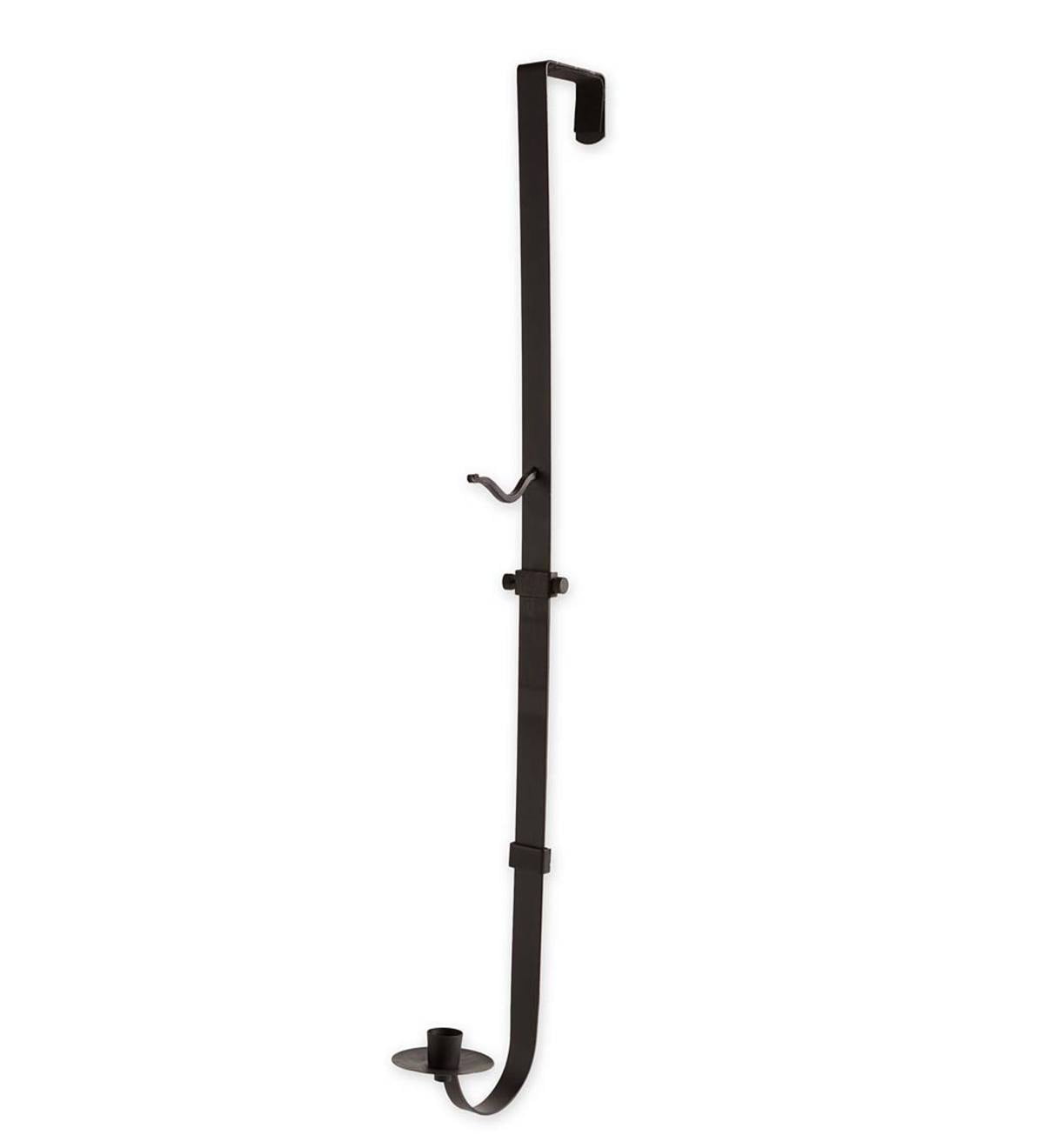 Adjustable OverDoor Wreath Hanger with Candle Holder