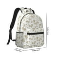thumbnail image 2 of Yiaed Vintage Stylized White Color Print School Backpack College Backpack Daypacks for Students High School Spacious and Durable Daypack for Work and Travel-One Size, 2 of 6