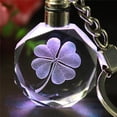 thumbnail image 4 of 3D Crytal Keychain Key Chain Laser Engraved Etched Crystal Glass Keyrings Pendant Valentine's Day Gift, 4 of 6