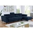 thumbnail image 6 of Furniture of America Borno Fabric Sectional with Armless Chair in Navy, 6 of 8