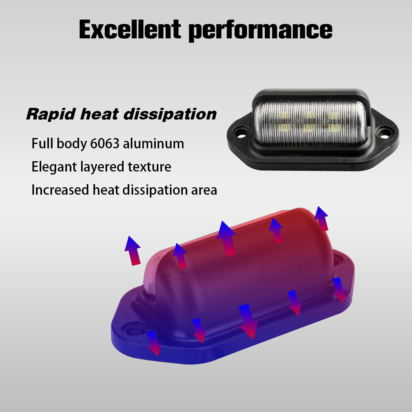 2 pcs LED License Plate Lights Convenience Courtesy LED Light Waterproof 12v 24vDC for Truck Trailer Van Auto RV Boats Step Courtesy Dome Cargo Under Hood Light