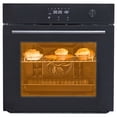 thumbnail image 1 of Ourlova 24 Inch Single Wall Oven 2.5Cu.Ft Electric Built In Oven with 8 Baking Modes Touch and Mechanical Knobs Control 3000W Black Wall Mount Oven for Kitchen, 1 of 6