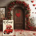 thumbnail image 4 of Valentine Truck Garden Flag 12x18 Inch Double Sided Outdoor Welcome Hearts and Flowers Rustic Holiday Yard Decoration, 4 of 6