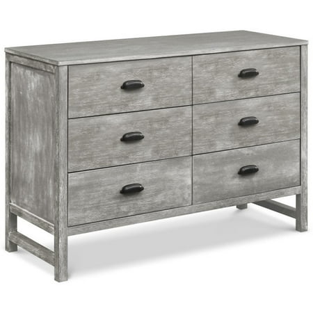 Davinci Fairway 6 Drawer Double Baby Dresser In Cottage Gray