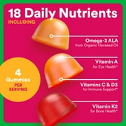 SmartyPants Womens Organic Multi & Vegetarian Omega 3 Gummy Vitamins with D3, C & B12 - 120ct