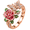 Rose Gold Plated, variant on Women's Stainless Steel Flower Butterfly CZ Inlaid Adjustable Open Rings Fairy Costume Rose Leaves Plant Elements Band Elegant Fairycore Costume Statement Jewelry Gift Gold Plated