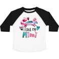 thumbnail image 3 of Inktastic I Love My Mimi Pink and Blue Fox with Hearts Boys or Girls Toddler T-Shirt, 3 of 5