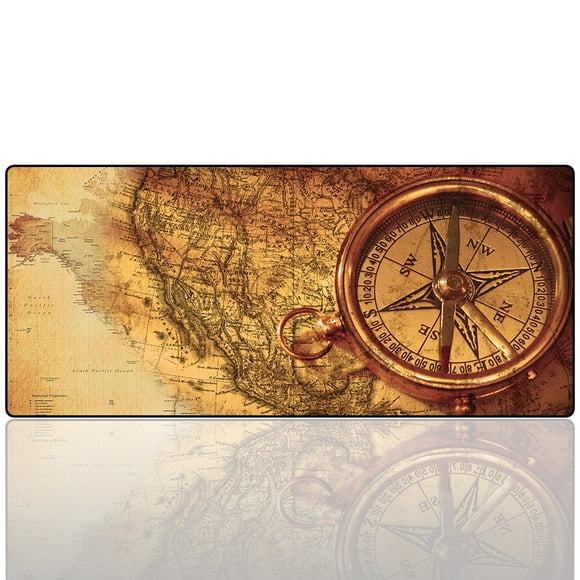 Cmhoo XXL Professional Large Mouse Pad& Computer Game Mouse Mat (35.4x15.7x0.1IN, Compass)