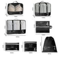 thumbnail image 2 of Travelhouse 7 Pcs Set Packing Cubes for Travel Suitcase Luggage Organizer Bags.Black, 2 of 7