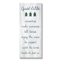 Stupell Industries Guide to the Wild Adventuring Rules List Rustic Pattern Canvas Wall Art, 10 x 24, Design by Daphne Polselli