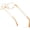 50252 Gold, variant on Vintage Style Rimless Rectangular Metal Eyeglasses for Men Frameless Square Glasses Frame (50253 Gold)