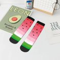 thumbnail image 7 of Pofeuu Watermelon Print 30cm Socks, Adult Running Hiking Socks for Youth and Adult, 7 of 7