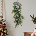thumbnail image 2 of Realistic Artificial Christmas Greenery Garland: A Luxurious PVC Needle For Festive Wall And Mantel Decor Easy To Install And Reusable, 2 of 7