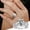 Silver, variant on Rings for Women and Couple Jewelry White Zircon Square Ring Set 2-Piece White Ring Pair for Proposals Fashion Marriage Celebration Accessory 2PCS