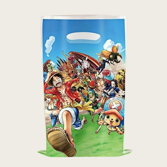 40Pcs ONE PIECEAnime Cartoon Party Favor Gift Bags with Handle - Kids Birthday Goodie Bags for Candy, Themed Party Decorations Supplies