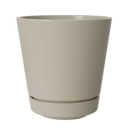 Mainstays Core 5.9 x 5.9 x 6.1 Inch Round Birch Gray Planter with Saucer