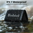 thumbnail image 4 of Bobtot Portable Bluetooth Speaker with Stereo Sound, IPX7 Waterproof Outdoor Speakers 25H Playing Time TWS Pairing for Party Camping Travel Great Gift Choice（Black）, 4 of 10