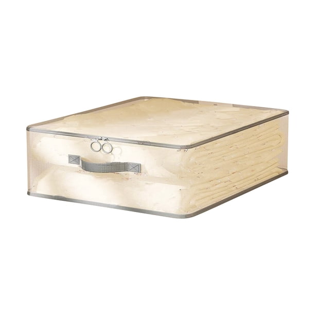 Bolsa organizadora de ropa para chaquetas de plumas, caja de almacenamiento de PVC transparente con compartimentos para ropa interior y sujetadores, plegable, ahorra espacio, ideal para viajes y