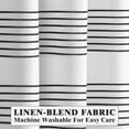 thumbnail image 3 of Black and White Boho Shower Curtain for Bathroom Stripe Tassel Shower Curtain Farmhouse Cotton 84" L x 72" W, 3 of 5