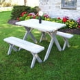 thumbnail image 3 of Pressure Treated Pine Crossleg Table with 2 Benches, 3 of 28