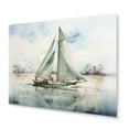 thumbnail image 2 of Designart "Solitary Sail Minimalist Maritime II" Boat Metal Wall Art Prints, 2 of 5