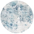 thumbnail image 2 of SAFAVIEH Aston Calanthia Abstract Area Rug, Ivory/Blue, 6'7" x 6'7" Round, 2 of 11