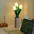 thumbnail image 6 of MERILER LED Tulips Desk Lamp, Simulated Flower Night Light with Vase for Home Living Room Desktop Decor, 6 of 7