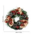 thumbnail image 3 of Qwtwty Christmas Wreath for Front Door, Farmhouse Front Door Hanging Garland for Indoor Outdoor Wall Window Winter Christmas Decorations, 3 of 6