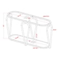 thumbnail image 7 of Furniture of America Ollis 1-Shelf Glass Top and Metal Black Nickel Sofa Table, 7 of 7