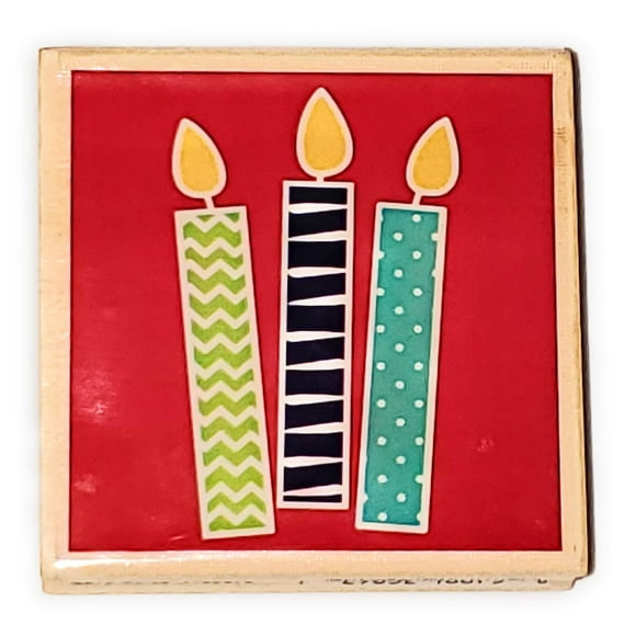Candles Rubber Stamp