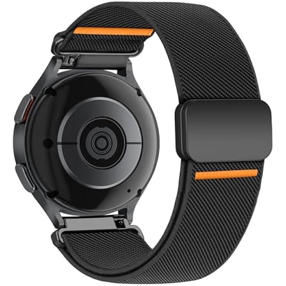 Magnetic Elastic Bands for Samsung Galaxy Watch 7/6/5/4/FE 40mm 44mm/Galaxy Watch 6 Classic 43 47mm/5 Pro 45mm/4 Classic 42 46mm/Active 2, 20mm Wristband Stretchy Nylon Sport Strap Men Women