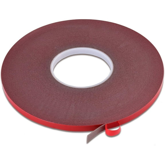 Double Sided Tape Heavy Duty Mounting Adhesive Tape, 0.47 IN x 108 FT Waterproof Foam Tape for LED Strip Lights, Home Decoration, Office Decorations (Black)