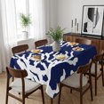 thumbnail image 6 of Coral Navy Blue Table Cloth Waterproof Tablecloths, Coastal Ocean Marine Nautical Beach Tablecloth Dining Table Cover for Kitchen Party Tabletop Outdoor, Rectangle Tablecloth 60x102 Inch, 6 of 9
