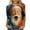 A04_Orange, variant on Bzhegqhd Women's Tops Christmas Tree Printed Round Neck 3/4 Sleeve T-Shirt Loose Fit Casual Sweatshirts Holiday Winter Fashion Blouse Comfortable Soft Pullover Tee Gift