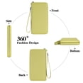 thumbnail image 4 of Womens Wallet RFID Blocking Leather Zip Around Wallet Large Capacity Long Purse Credit Card Clutch Wristlet Lemon Yellow, 4 of 7