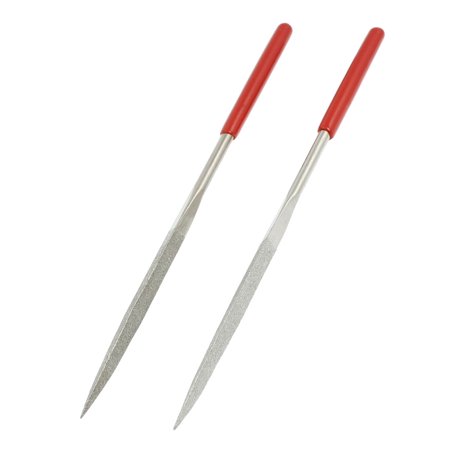 Triangle Needle File Set 2 Pcs Jewelers 4.5mm x 180mm Three Square Triangle Needle Files ...