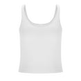 thumbnail image 7 of Fanxing Camisole Tops for Women Built in Bra Spaghetti Strap Workout Yoga Shirts Basic Padded Tank Tops 2025 Summer Clothes White,XXL, 7 of 7