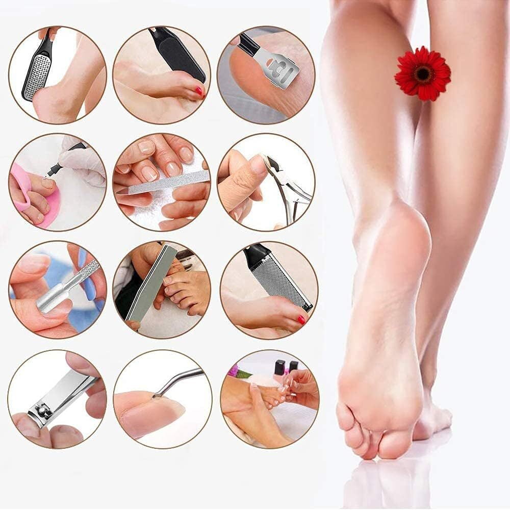 RUTAWZ Electric Callus Remover for Feet – Rechargeable Foot File & Pedicure Tools for Feet, Includes 10-in-1 Pedicure Kit