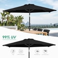 thumbnail image 3 of 7.5FT Outdoor Patio Umbrella, 6 Ribs Table Umbrella with Tilt and Crank, Market Centred Umbrellas Parasol Sun Shelter for Garden, Backyard, Pool, 3 of 6