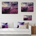 thumbnail image 4 of Designart "France Lavender landscapes Euphony" Floral Print on Natural Pine Wood, 4 of 5