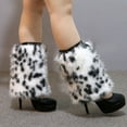 thumbnail image 6 of Women's Fuzzy Plush Leg Warmers Fashionable Warm Thermal Boot Toppers Covers for Winter Outfits and Costume Parties, 6 of 9