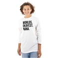 thumbnail image 3 of Worlds Okayest Nana Grandmother Funny Women's Long Sleeve T Shirt Brisco Brands L, 3 of 6