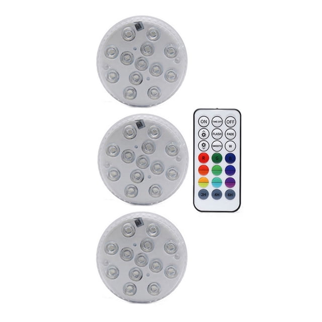 Pool Light RF Remote 13 LED RGB Submersible Light 16 Colors Underwater Lights Swimming Pool Decorative Lights With Magnet ,Easy to Install