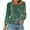 Army Green, variant on Ruimatai Women's Casual Round Neck Printed T-Shirt Long Sleeve Blouse Top Soft Breathable Polyester Daily Wear